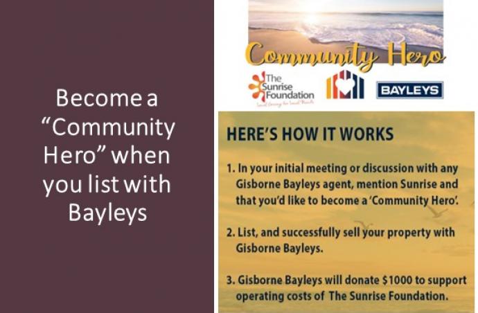 Become a Community Hero when you list with Bayleys